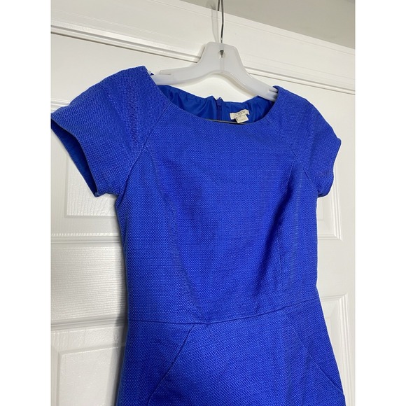 J‎ Crew Women's Basketweave Knee Length Dress Blue 0- Read - Picture 2 of 7